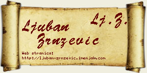 Ljuban Zrnzević vizit kartica